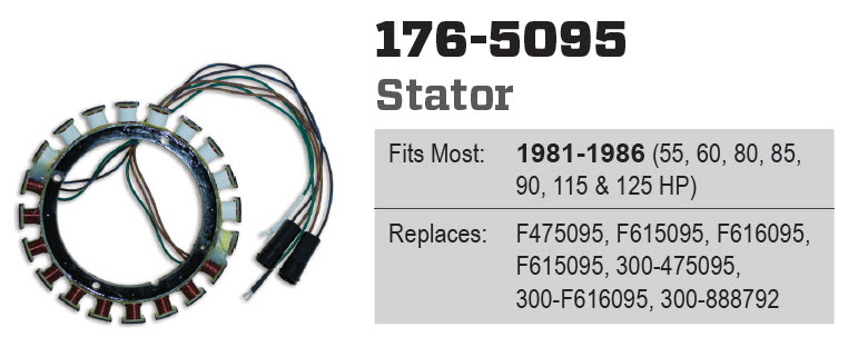 CDI Electronics 176-5095 - Stator, Plug Connector