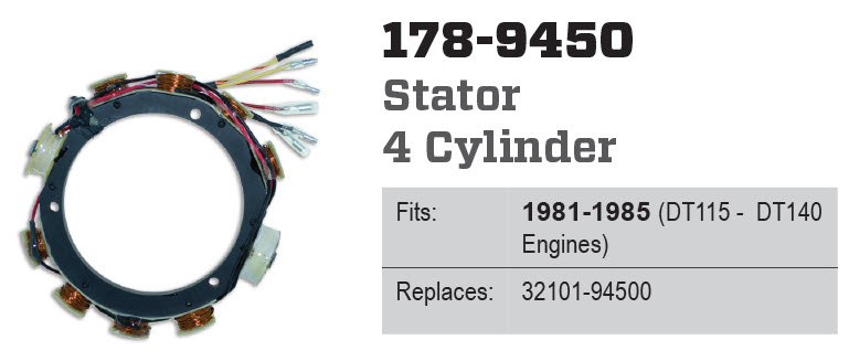 CDI Electronics CDI178-9450 - Suzuki Stator, 4
Cyl.