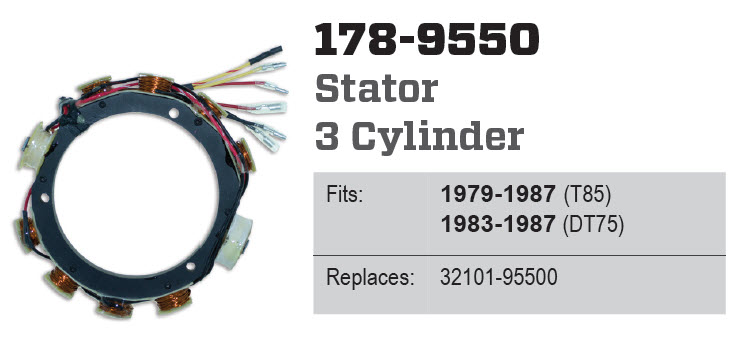 CDI Electronics CDI178-9550 - Suzuki Stator, 3
Cyl.