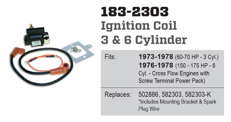CDI Electronics 183-2303 - Ignition Coil Kit, 582303