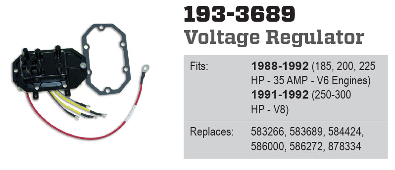 CDI Electronics 193-3689 - Regulator, 584424, 583689 (NLA, replaced by 18-99424)
