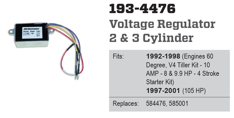 CDI Electronics 193-4476 - Regulator, 585001