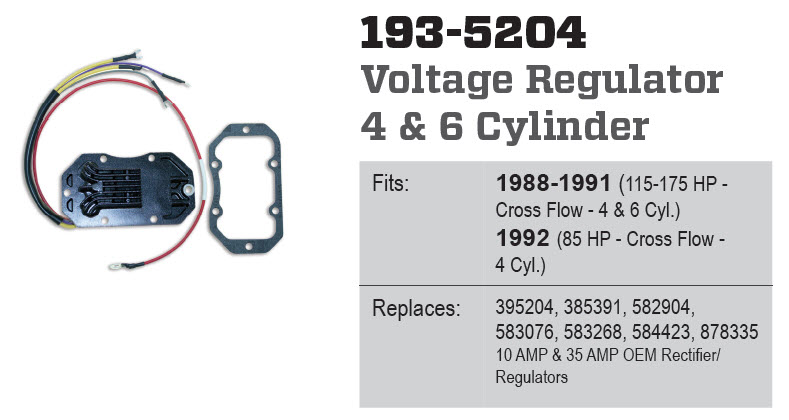 CDI Electronics 193-5204 - Voltage Regulator, 395204