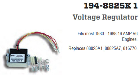 CDI Electronics 194-8825K 1 - Mercury Regulator, 88825A7