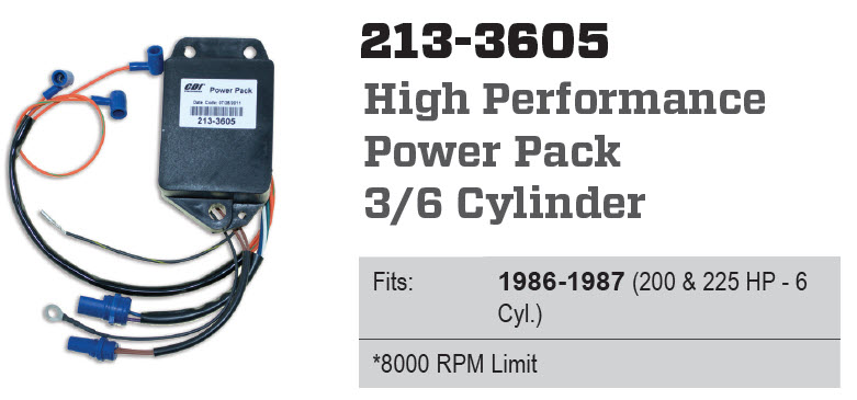 CDI Electronics CDI213-3605 - Evinrude 3/6 Cyl
Racing Power