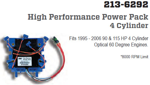 CDI Electronics CDI213-6292 - Evinrude CD4
Racing Power Pack