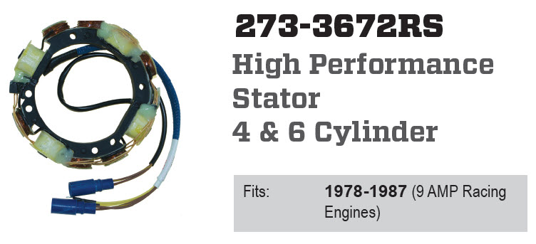 CDI Electronics 273-3672RS - OMC 9 Amp Racing Stator