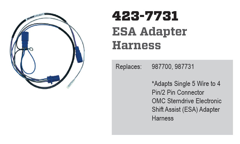 CDI Electronics 423-7731 - Johnson Evinrude Esa Adapter Harness