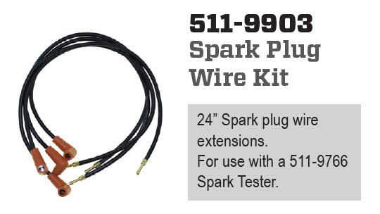 CDI Electronics 511-9903 - Spark Tester Wires, 24 Inch, Set of 4