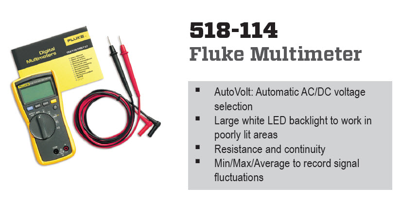 CDI Electronics CDI518-114 - Fluke True RMS
Multimeter
