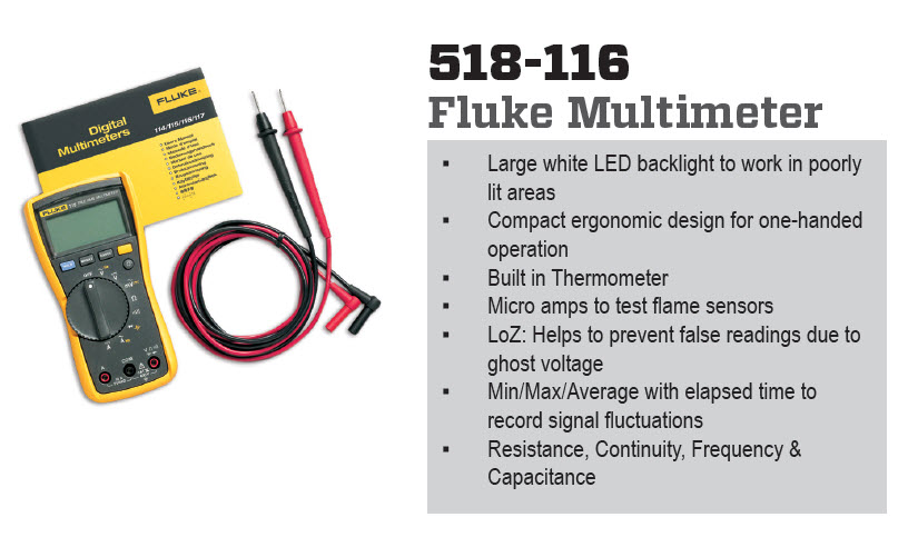 CDI Electronics CDI518-116 - Fluke True RMS
Multimeter