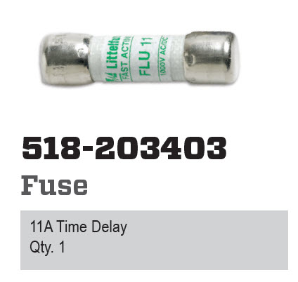 CDI Electronics CDI518-203403 - Fluke Fuse
(11A,1000V) Qty 1