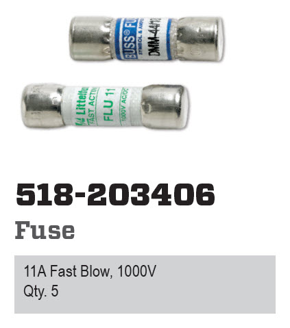 CDI Electronics CDI518-203406 - Fluke Fuse
(11A,1000V) Qty 5