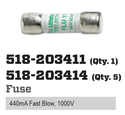 CDI Electronics CDI518-203414 - Fluke Fuse
(440Ma 1000V/Qty 5)