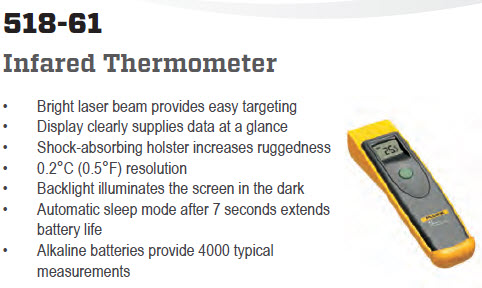 CDI Electronics CDI518-61 - Fluke Infrared
Thermometer