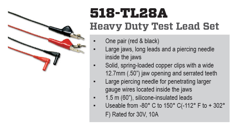CDI Electronics CDI518-TL28A - Fluke Heavy Duty
Test Lead Set