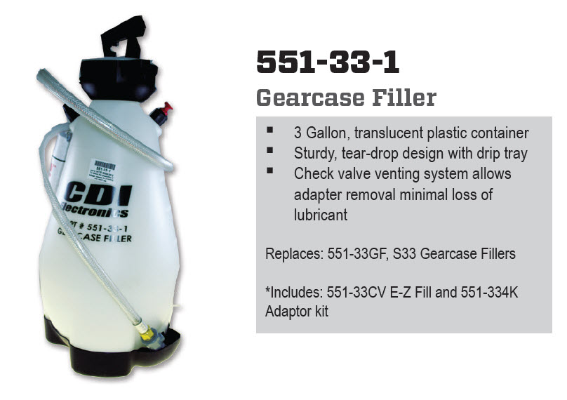 CDI Electronics 551-33-1 - Gearcase Filler, 3 Gallon