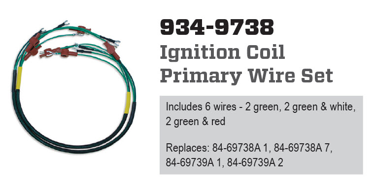 CDI Electronics 934-9738 - Ignition Coil Primary Wire Set, Six Wire, 84-69738 & 84-69739