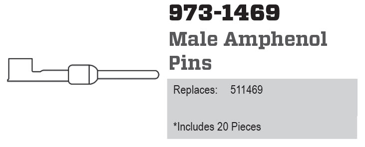 CDI Electronics 973-1469 - Male Amphenol Pins, 20 Pack, 511469