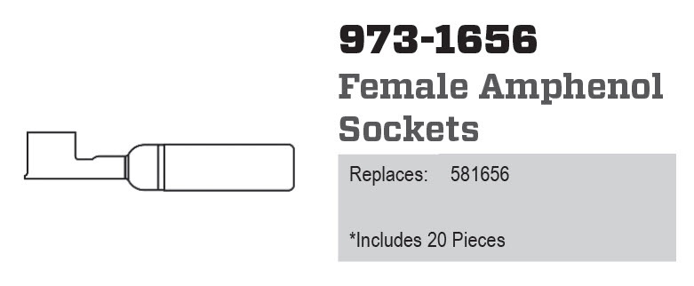 CDI Electronics 973-1656 - Female Amphenol Sockets, 20 Pack, 581656