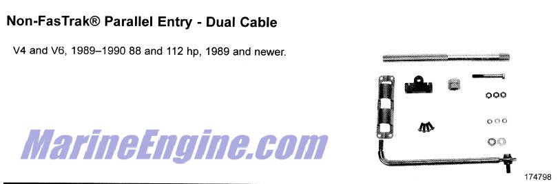 Evinrude Johnson OMC 0174798 - Dual Cable Steering Kit (174798)