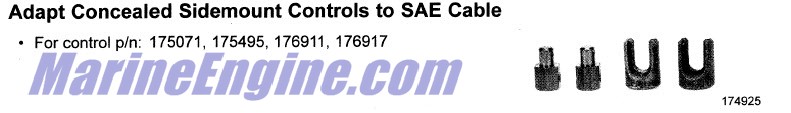 Johnson Evinrude OMC Adaptor Kit for SAE Cables 174925 NEW