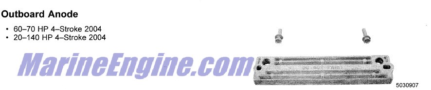 Evinrude Johnson OMC 5030907 - Anode, Zinc