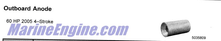Evinrude Johnson OMC 5035809 - Anode