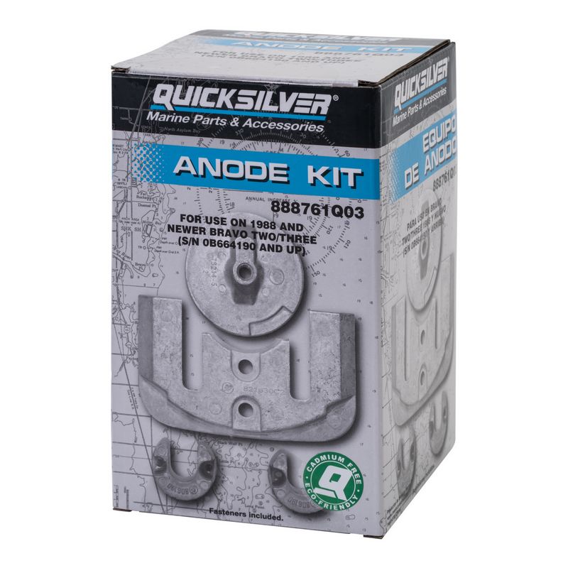 Mercury Quicksilver 97-888761Q03 - Anode Kit - Bravo II/III Aluminum