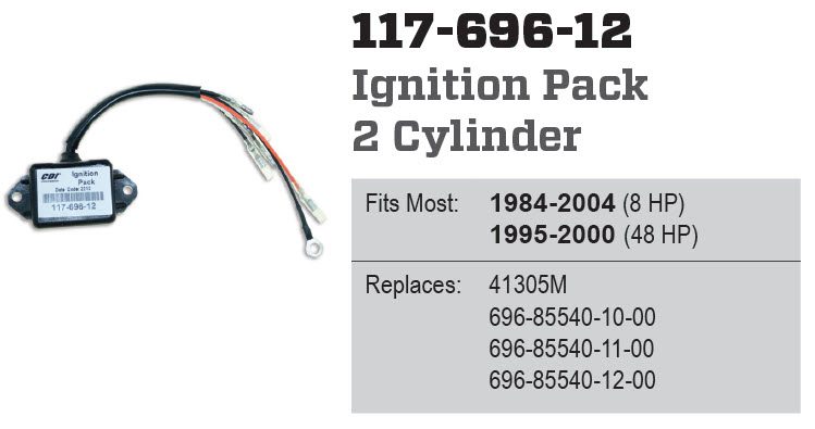 Sierra Marine 18-99317 - Ignition Pack, Yamaha 2 Cylinder , 117-696-12