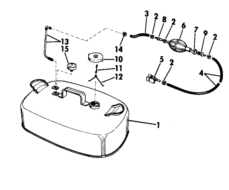 Omc 6 Gallon Metal Gas Tank Parts