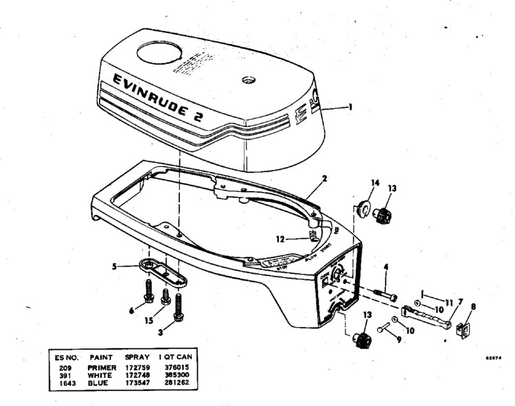 1978 Evinrude 2 HP Model 2802 Service Repair Shop Manual Item No 5391 OEM *** 