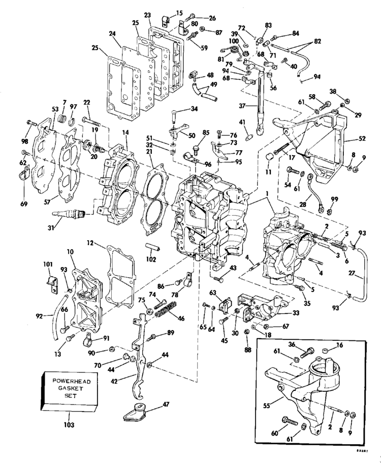 Other EVINRUDE JOHNSON 25 HP OUTBOARD MOTOR SHIFTER LOCK 322233 Parts
