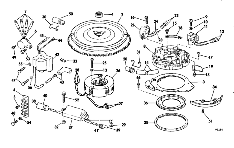 Evinrude Magneto Parts For 1979 25hp 25905r Outboard Motor