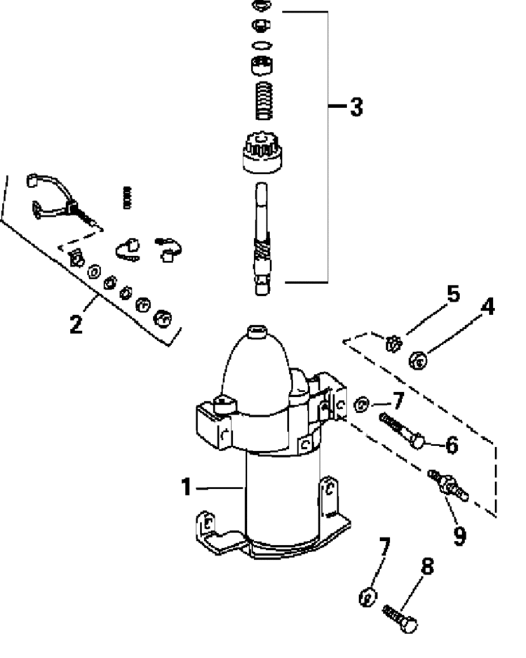 evinrude starter motor parts for 2004 225hp e225fpzsrb outboard motor rh marineengine com Johnson Outboard Wiring