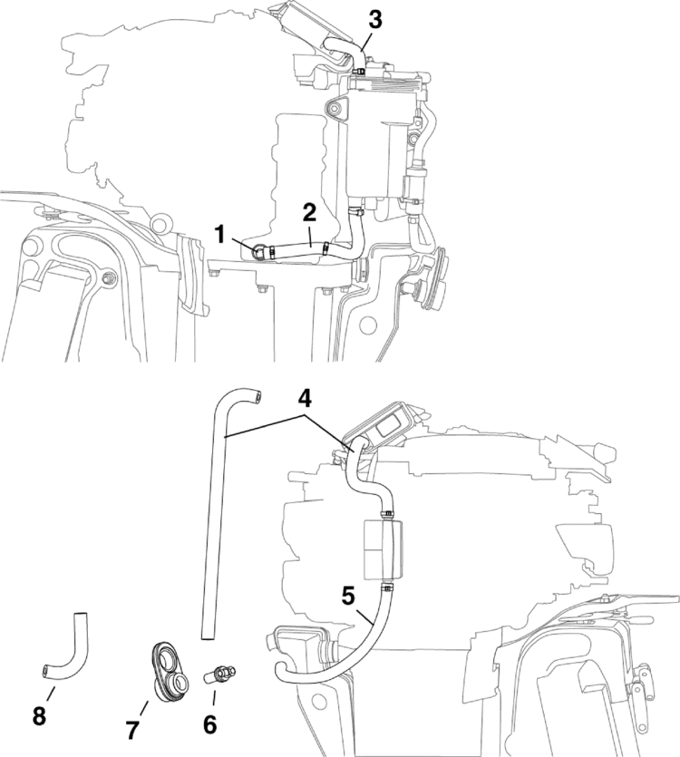 Johnson outboard cooling system diagram