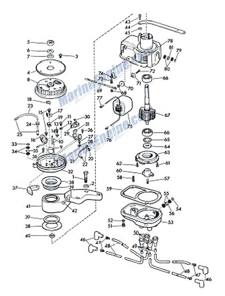 OMC Marine//Sterndrive Motor Brush /& Spring Assembly 0580291 580291