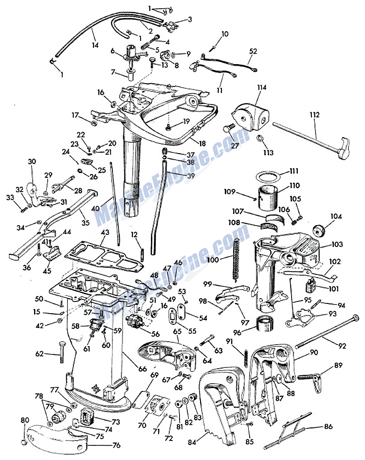 Johnson Lower Unit Group Parts for 1957 35hp rje-19 Outboard Motor