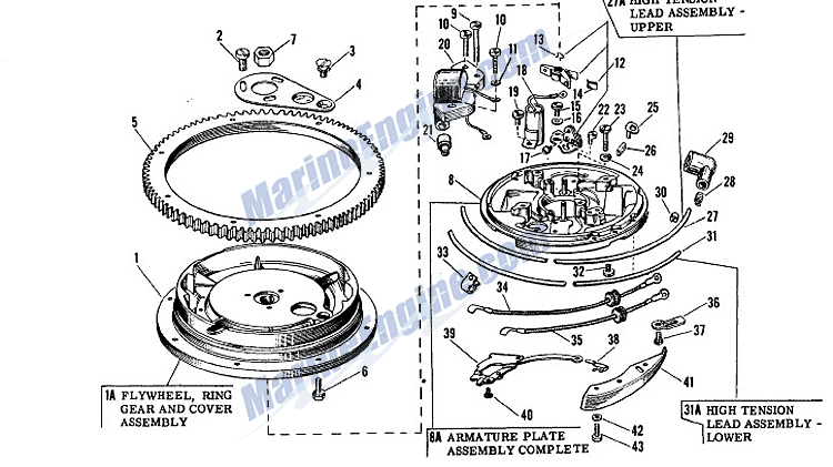 Johnsonとなりました Parts for 1959, 1960 Johnson 18 HP Outboard Motors