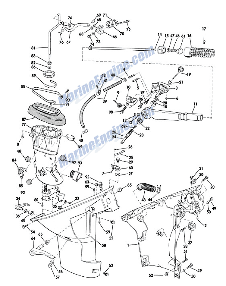 Outboard Motor Lower Unit Diagram - Wallpaperall 1970 evinrude wiring diagram for shifter 
