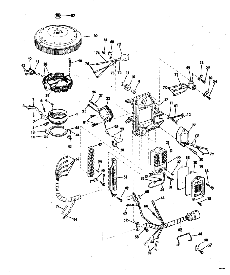 Johnson Ignition System Parts For 1972 50hp 50esl72c