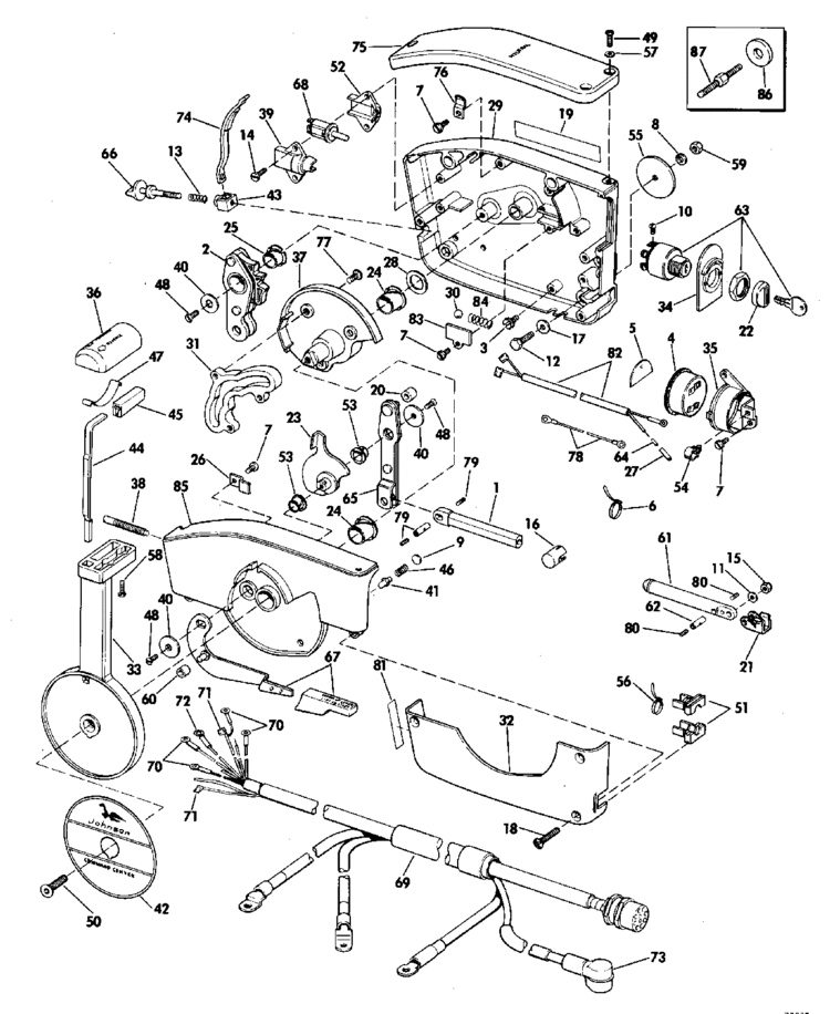 Johnson Remote Control Parts For 1977 115hp 115txl77s