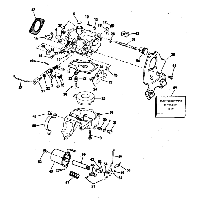 Johnson Carburetor Parts For 1982 35hp J35elcnd Outboard Motor