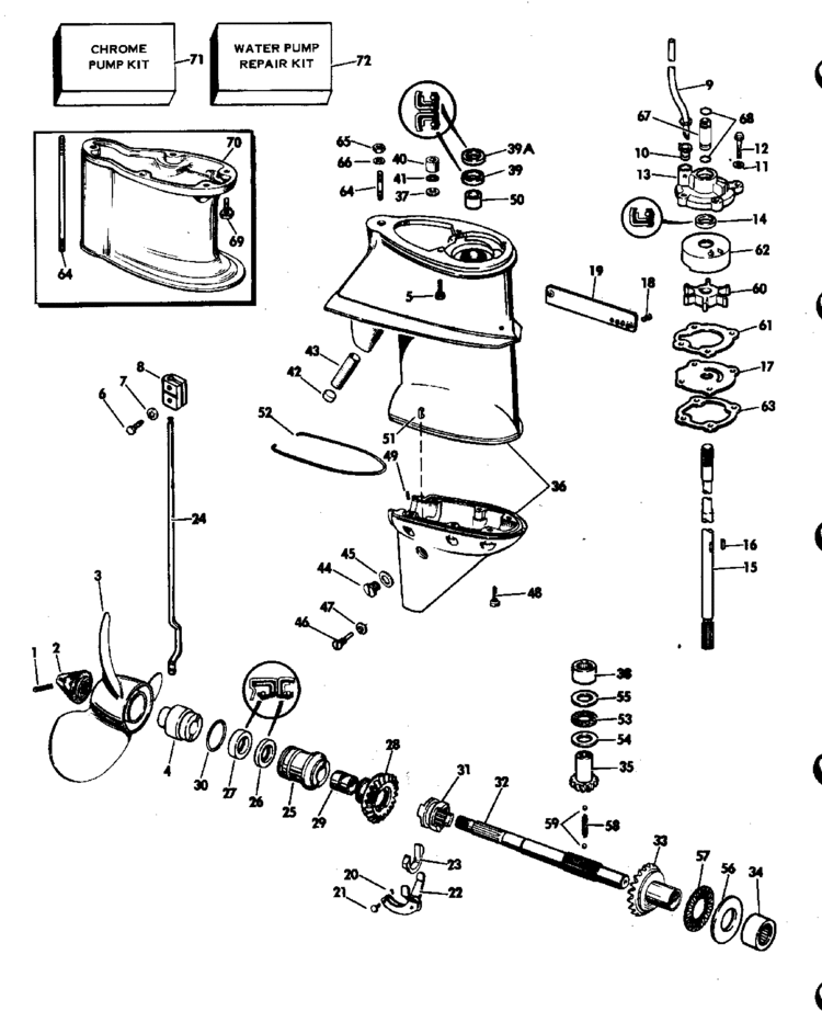 evinrude gearcase parts for 1983 25hp e25rcte outboard motor Evinrude 30 HP Outboard Diagram reference numbers in this diagram can be found in a light blue row below \u2014 scroll down to order each product listed is an oem or aftermarket equivalent