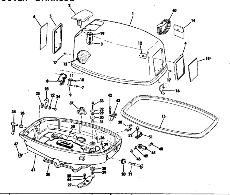 Evinrude Motor Cover-evinrude Parts for 1983 35hp ... 35 hp evinrude parts diagrams 