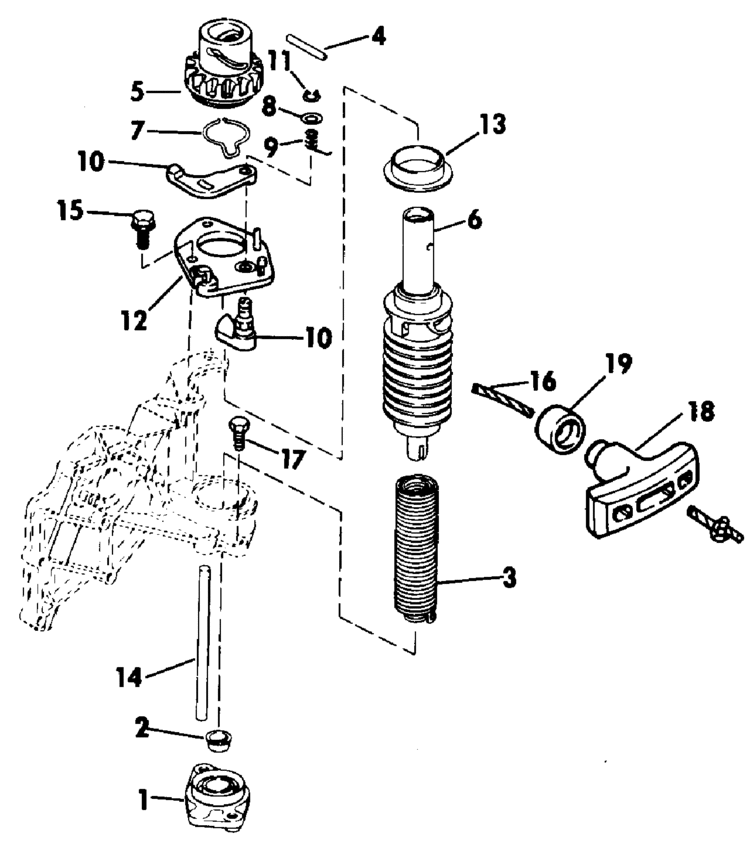 Johnson Rewind Starter 8 Parts For 1984 6hp J6rcrm