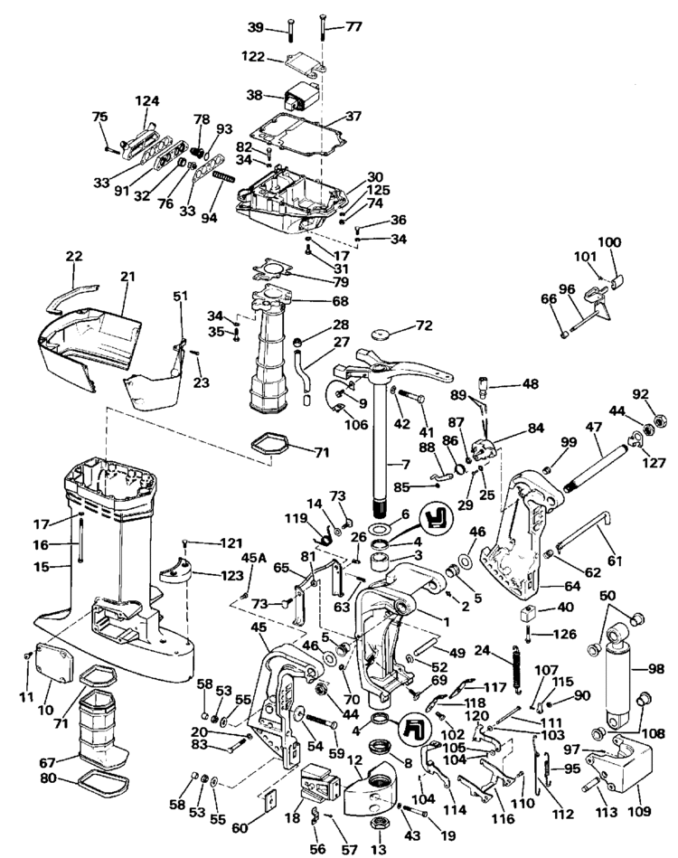 Johnson V4 90hp J90tlcdc Diagram