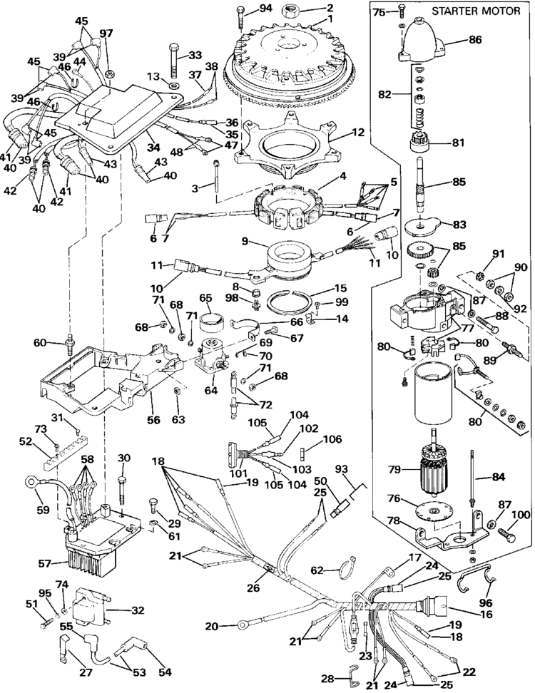 Johnson Outboard Wiring Harnes 200 Hp 1990