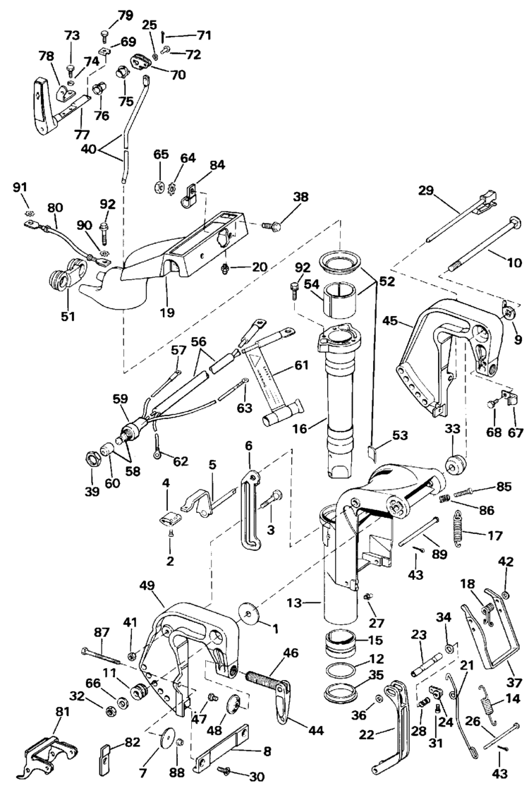 0319049 OMC reverse lock Bellcrank 319049