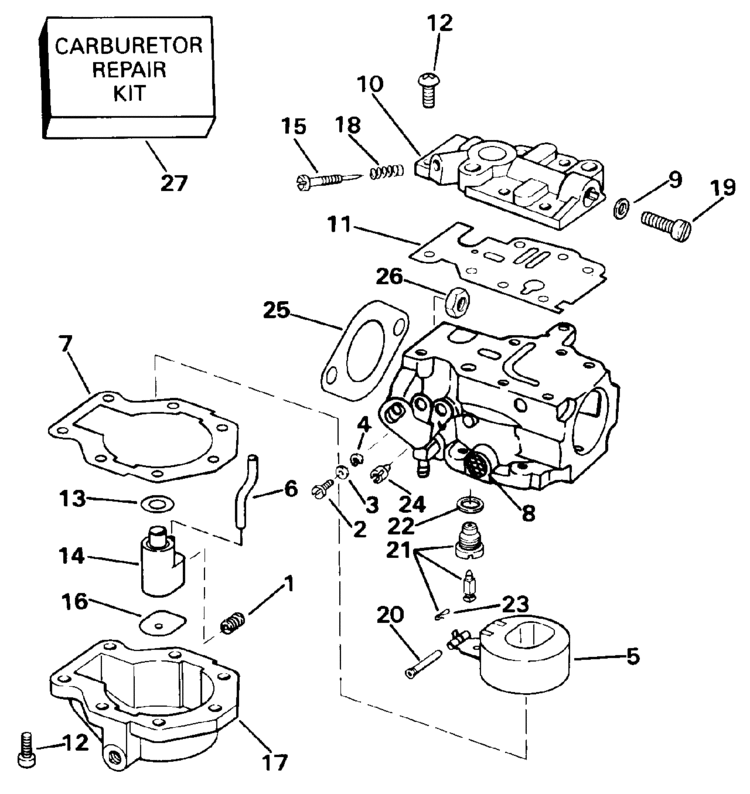 Mercury 25 Hp Carburetor Diagram - Diagram For You